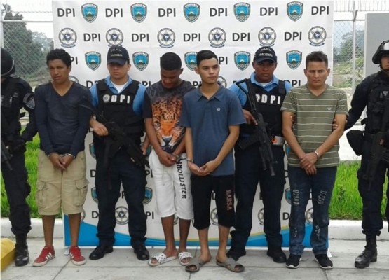 Capturan a supuestos integrantes de banda criminal 'Los Dagos' en San Pedro Sula  