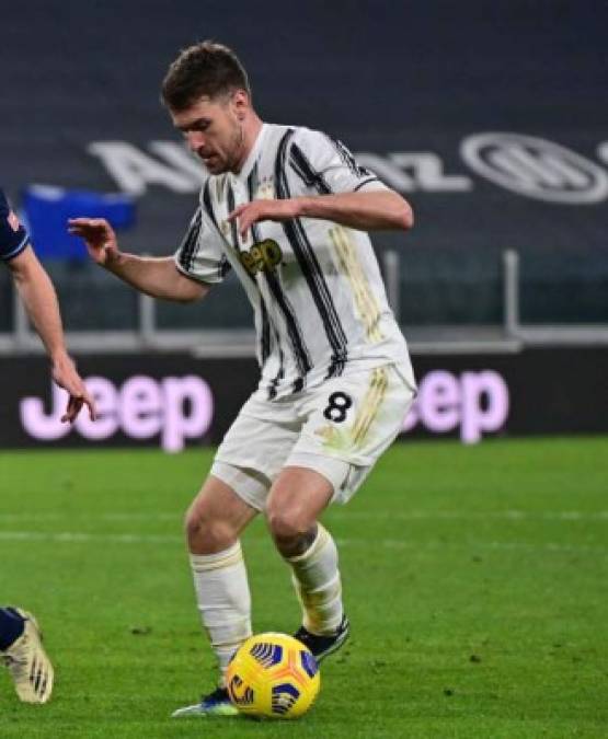 Aaron Ramsey: El centrocampista galés aparece como otro de los futbolistas que estaría dejando a la Juventus para la próxima campaña. Foto AFP.