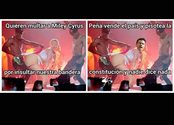 Memes de Miley Cyrus tras el escándalo con la bandera de México