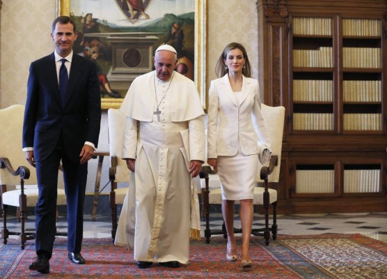 Papa Francisco recibe a los reyes de España, Felipe VI y Letizia