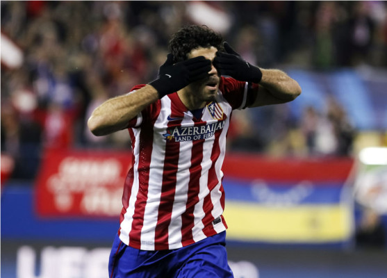 Diego Costa, siete goles en cinco de partidos de la Champions