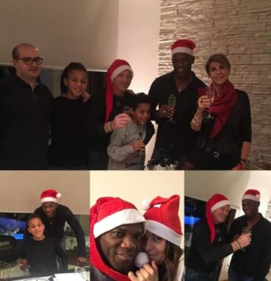 El 24 de diciembre Suazo le deseó a sus seguidores una Feliz Navidad al lado de este collage en el que también aparece junto a sus hijos y esposa, Elisa Secchi.