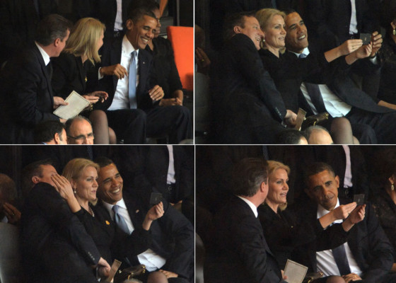 Michelle interrumpe rato ameno de Obama con ministra de Dinamarca