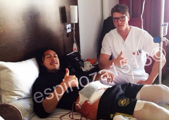 Hondureño Roger Espinoza, un mes fuera tras operación