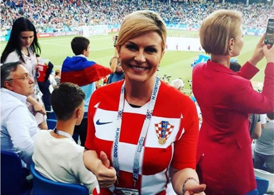 La presidenta de Croacia, ansiosa por la final del Mundial de Rusia 2018 ante Francia