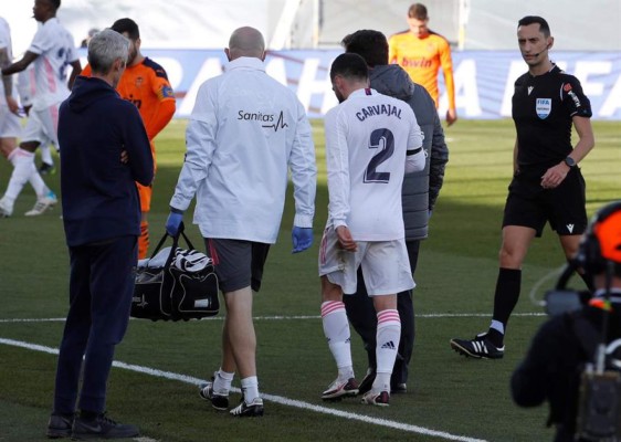 Carvajal agrava su lesión y es baja para enfrentar al Atalanta en octavos de Champions