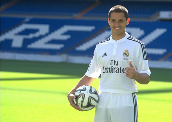 'Chicharito' Hernández es presentado por el Real Madrid