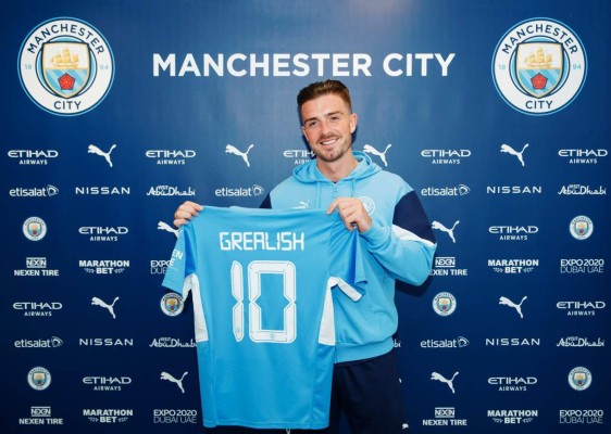 Manchester City oficializó por cifra récord el fichaje de Jack Grealish con el número 10, tras la 'bomba' de Messi