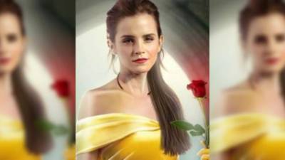 Poster oficial de 'La Bella y La Bestia'. Emma Watson interpreta a la tierna y dulce Bella.