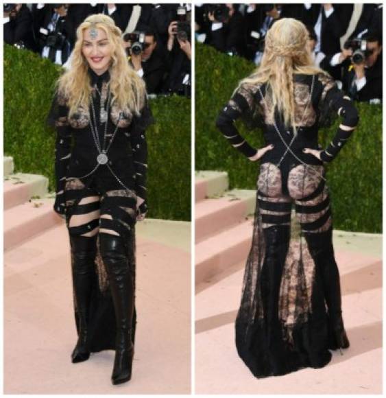 Madonna en un Givenchy negro.