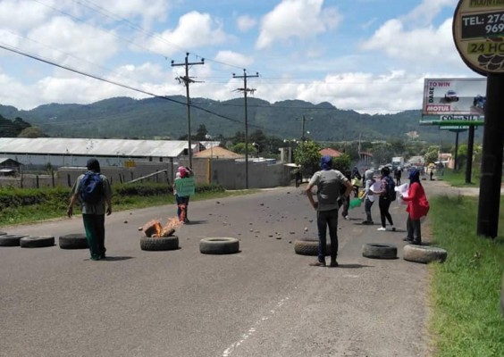 Desalojan manifestación violenta en Siguatepeque