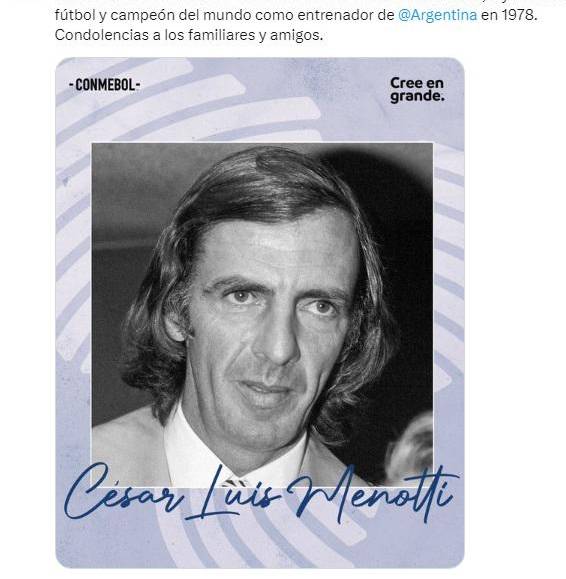Argentina y el mundo del fútbol lloran la muerte de Menotti
