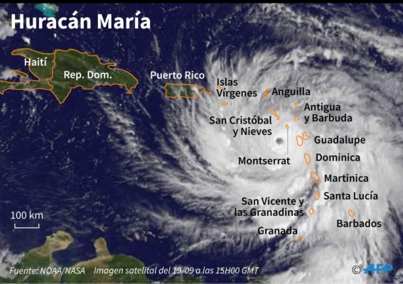 Dominicana declara alerta máxima por el huracán María