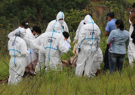 Recuperan tres cadáveres de cementerio clandestino