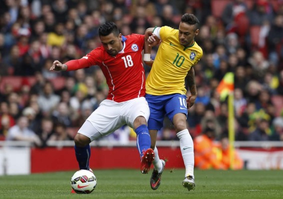 Brasil venció por la mínima a Chile en juego amistoso