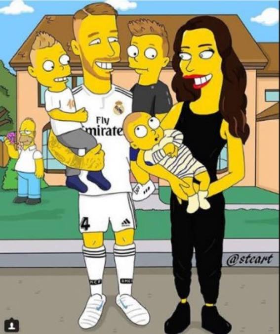 Sergio Ramos, Pilar Rubio y sus hijos.