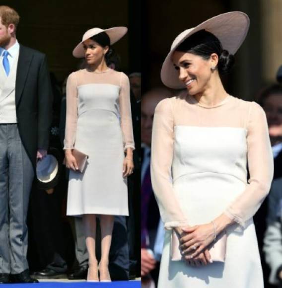 22 de mayo, 2018<br/><br/>Desde la primera aparición pública como duquesa de Sussex, Meghan lució elegante y sofisticada con un estilo minimalista que logró cautivar al mundo entero. El vestido fue de Goat, el tocado de Philip Treacy y el bolso de Wilbur & Gussie.