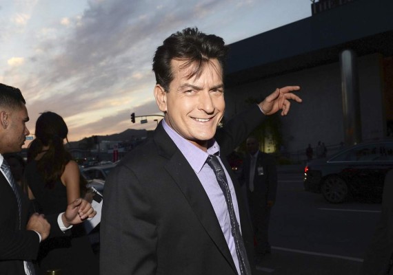 HOLLYWOOD, CA - APRIL 11: Actor Charlie Sheen arrives for the premiere of Dimension Films' 'Scary Movie 5' at ArcLight Cinemas Cinerama Dome on April 11, 2013 in Hollywood, California. (Photo by Michael Buckner/Getty Images)