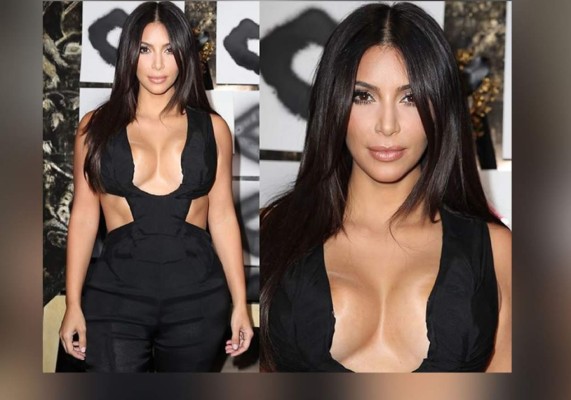 Kim Kardashian casi enseña sus pezones