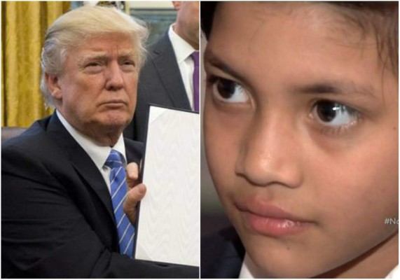 Niño hondureño le pide a Trump la libertad para millones de inmigrantes