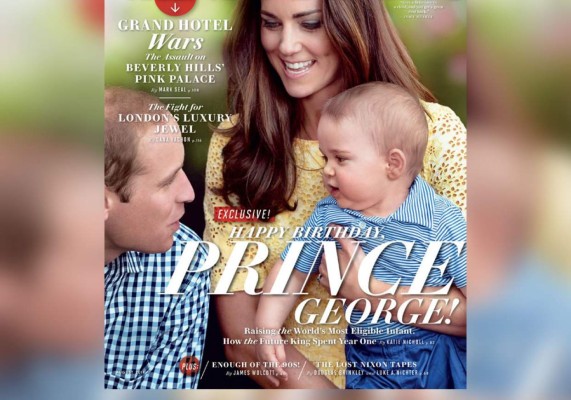 El primer cumpleaños del príncipe George es portada de Vanity Fair