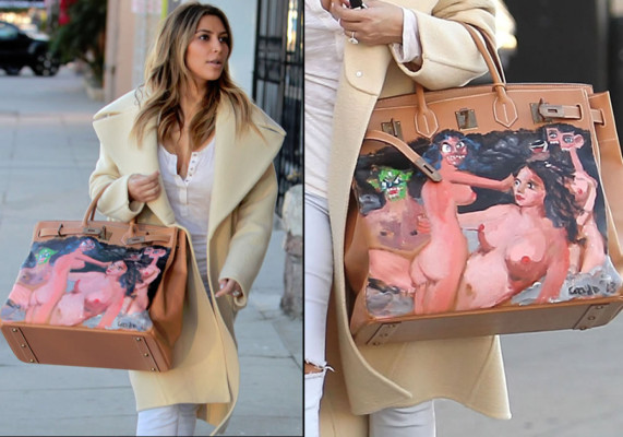 Kim Kardashian luce cartera con desnudo artístico