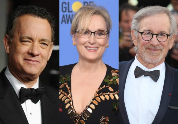 Meryl Streep, Steven Spielberg y Tom Hanks sorprenden a periodistas  