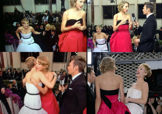 Jennifer Lawrence con Taylor Swift.