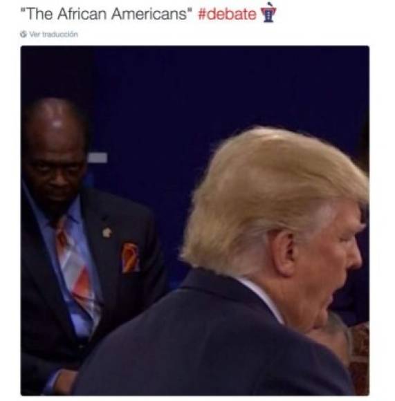 La mirada de un afroamericano a Trump también se viralizó en las redes.