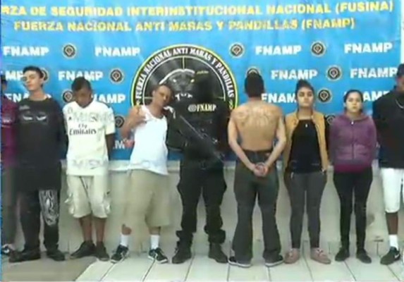 Capturan a 14 supuestos miembros de pandillas en Tegucigalpa