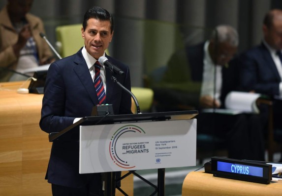 Peña Nieto intercede en la ONU por refugiados de Honduras, Guatemala y El Salvador
