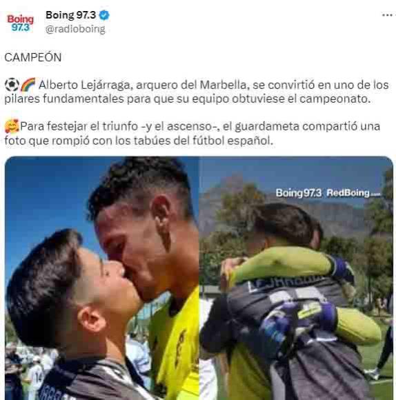 Alberto Lejárraga, festejó el ascenso de su equipo haciendo pública su homosexualidad.