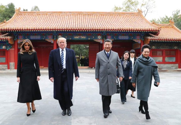 Bienvenida imperial del presidente Xi a Trump en su primer viaje a China