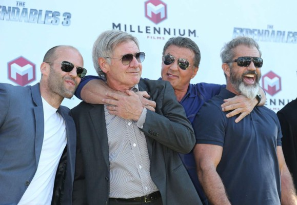 Harrison Ford, Stallone y Schwarzenegger, los 'pesos pesados' del cine