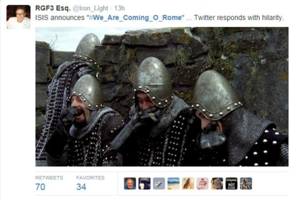 Italianos se burlan de ISIS por amenazas de conquistar Roma