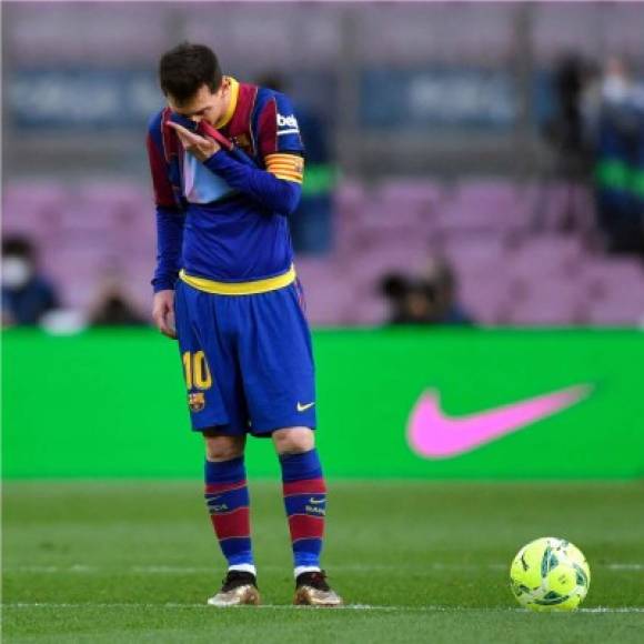 La tristeza y frustración de Messi eran evidentes.