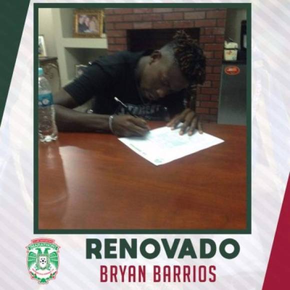 El defensa Brayan Barrios ha renovado con el Marathón por dos años.