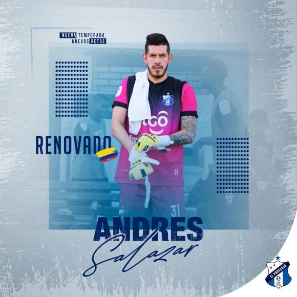El portero colombiano Andrés Salaza llegó a un acuerdo y renovó su contrato con el Honduras Progreso.