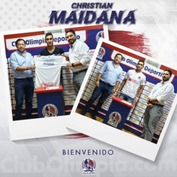 El Olimpia también anunció que el mediocampista argentino Cristian Maidana firmó su contrato que lo vincula con el club albo. Ya fue presentado.