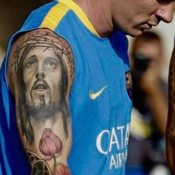 Messi con el rostro de Jesucristo.