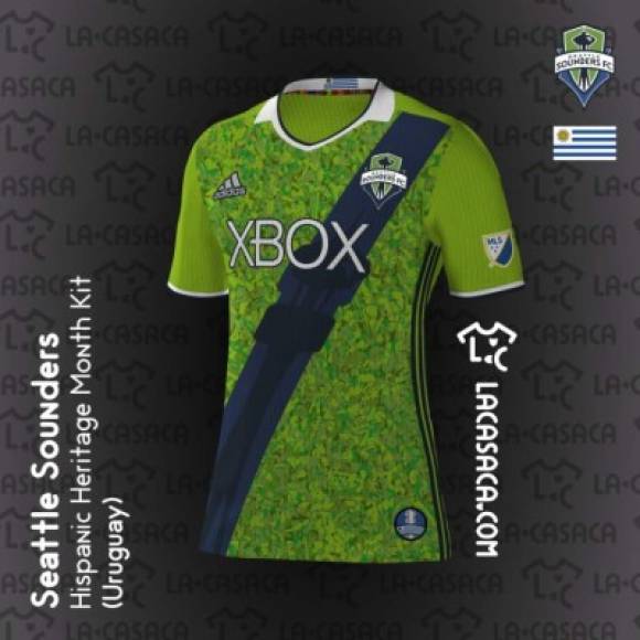 La camiseta del Seattle Sounders representará a Uruguay por los jugadores Nicolás Lodeiro y Álvaro Fernández.