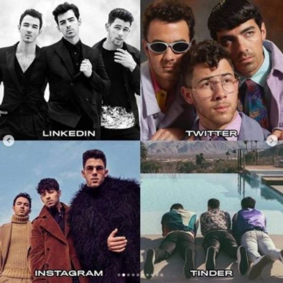 Así se mostraron los Jonas Brothers.