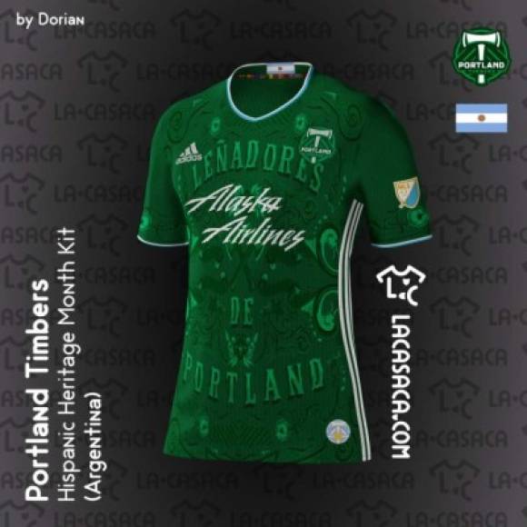 La camiseta del Portland Timbers representará a Argentina por el volante Diego Valeri.