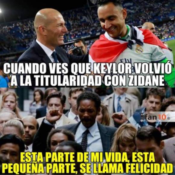 Zidane recuperó para el once al costarricense Keylor Navas, el portero de las tres Champions, relegado al banquillo por el belga Thibaut Courtois,