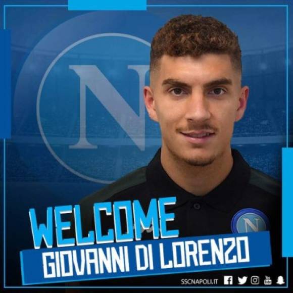 El Napoli anunció el fichaje del italiano Giovanni Di Lorenzo. Es un defensa de 25 años, procedente del Empoli. También puede jugar de central.