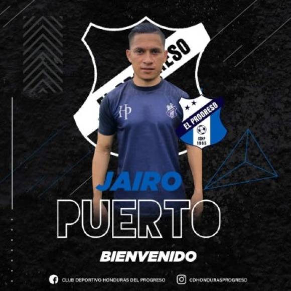 Jairo Puerto: El lateral por la banda derecha fue anunciado como nuevo fichaje del Honduras Progreso de cara a la próxima campaña.<br/>