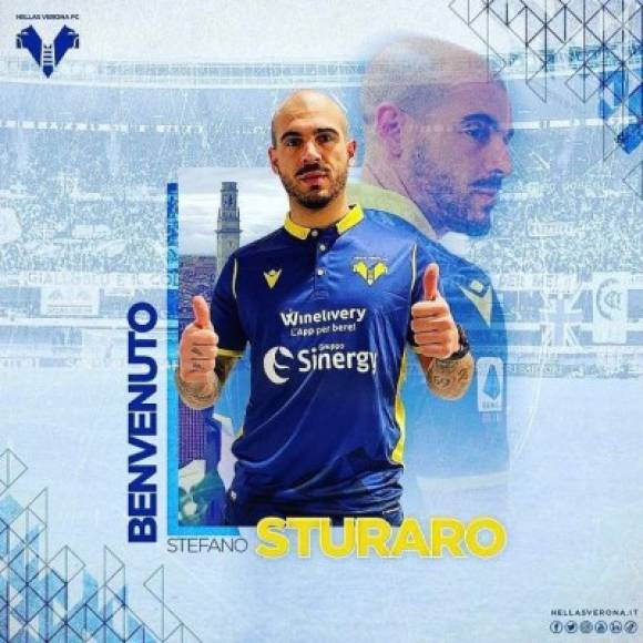 El Verona obtiene la cesión del mediocentro italiano Stefano Sturaro hasta final de temporada con opción de compra por 12.000.000 €. Llega procedente del Genoa.