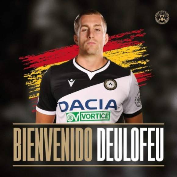 Udinese obtiene la cesión del delantero español Gerard Deulofeu hasta final de temporada. El delantero llega procedente del Watford.