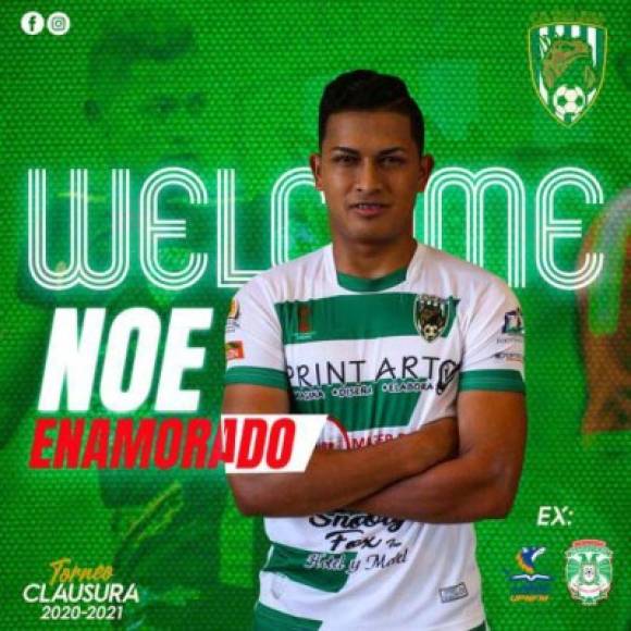 Noé Enamorado: Estuvo en el Marathón y ahora fue anunciado como refuerzo del club San Juan de Quimistan de la Liga de Ascenso.<br/>