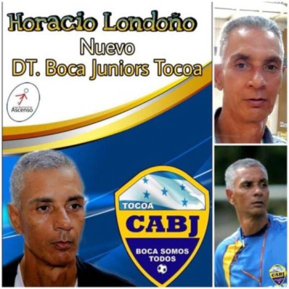 El colombiano Horacio Londoño se ha convertido en nuevo entrenador del Boca Juniors de la segunda división del fútbol hondureño. El experimentado estratega ha dirigido en el balompié catracho en clubes como Honduras Progreso, Real Sociedad, Victoria, Vida, Social Sol etc.